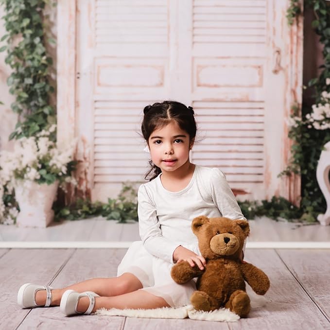 Kate White Wood Flooring Mat Photography Floor Mats Newborn Photography Props Rubber Wooden Floor Wall Backdrop for Photo Studio 8x5ft