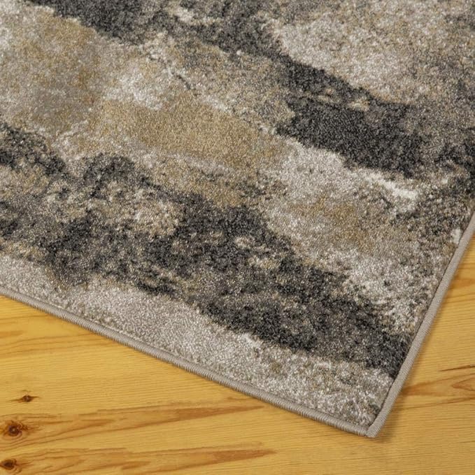 LUXE WEAVERS Lagos Collection Beige 4x5 Abstract Area Rug