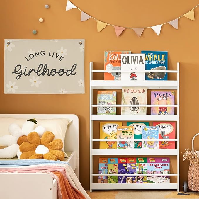 Boho Girls Room Decor，Long Live Girlhood Linen Banner Hanging Flag Flower Daisy Banner for Nursery Playroom Wall Decor Kids Bedroom Dorm Toddler Decorations Trendy Room 30x20 girlroom