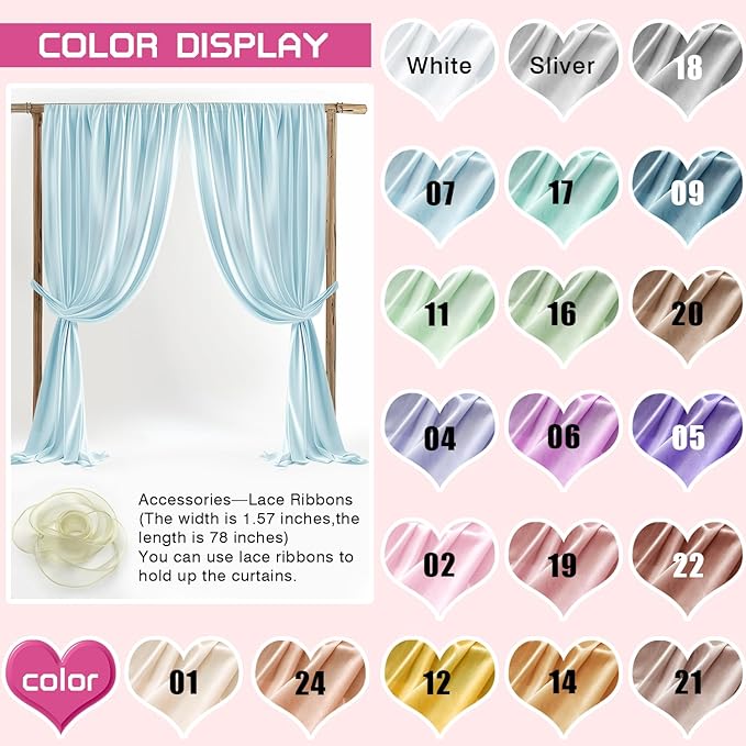 10x10ft Wrinkle Free Blue Backdrop Curtains for Parties Blue Fabric Curtain Backdrop Drapes for Wedding Arch Party Ceremony Stage Decoration W5' x H10'丨2 Panels YUNBSDJ141