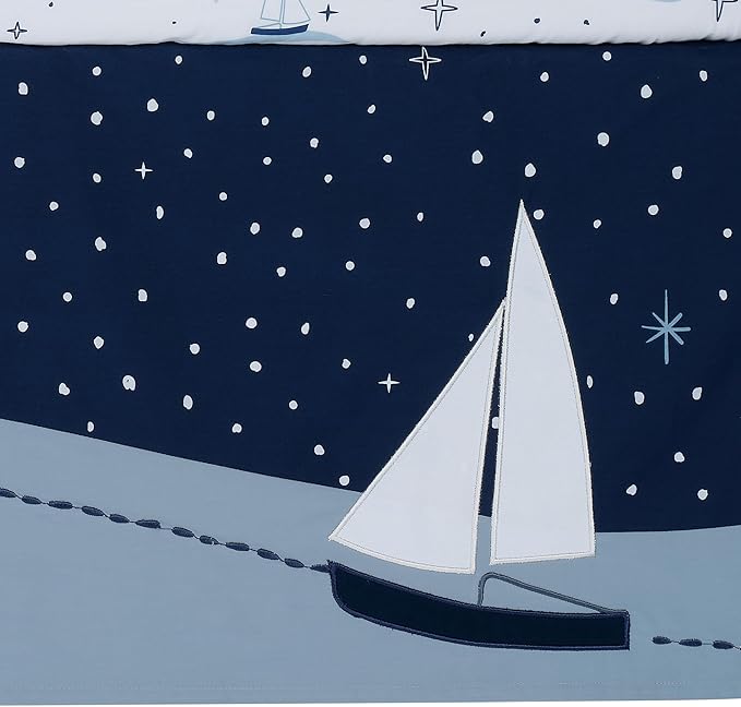 Lambs & Ivy Little Skipper 3-Piece Sailboat Nautical Nursery Crib Bedding Set