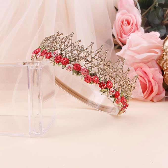 cherrboll Baby Flower Bows Headbands 6pcs Floral Hair Wraps Nylon Hairbands Crown Newborn Infant Toddler Hair Accessories