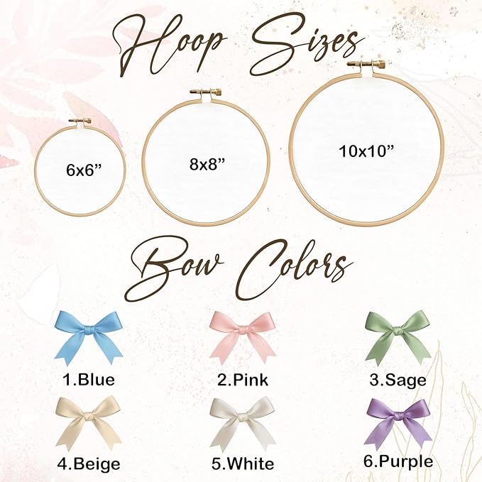 Personalized Baby Name Sign Welcome Baby Announcement Sign Newborn Baby Embroidery Hoop with Bows Baby Hospital Name Sign Custom Infant Baby Name Baby Shower Gifts (14)