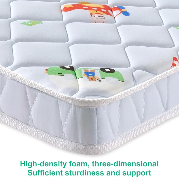 Premium Baby Mattress for Crib and Toddler Bed, 100% Knitted Fabric, Premium Fleece Surface-Hypoallergenic, Soft Breathable, 5" Thick-Firm and Optimal Support, Non-Toxic Crib Mattress