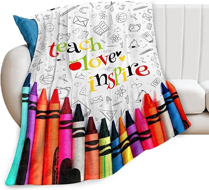 Teacher Blanket Best Teacher Throw Blanket Super Soft Flannel Lightweight Fluffy Plush Cozy Fuzzy Fleece Appreciation Decor Gifts Blanket for Dog Lover Kids Boys Adults Man for Bed Sofa 40"X50"
