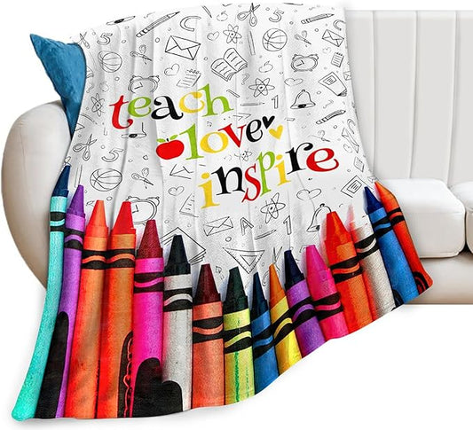Teacher Blanket Best Teacher Throw Blanket Super Soft Flannel Lightweight Fluffy Plush Cozy Fuzzy Fleece Appreciation Decor Gifts Blanket for Dog Lover Kids Boys Adults Man for Bed Sofa 40"X50"