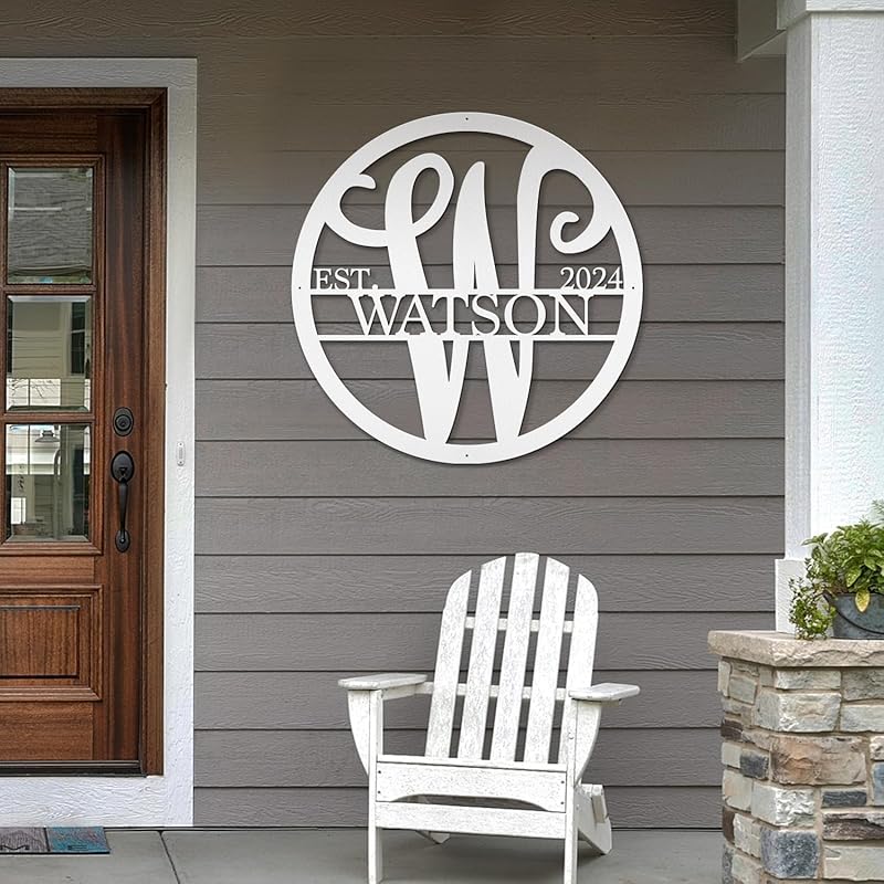 Custom Metal Signs Metal Name Sign Metal Wall Art Split Letter Monogram Wall Decor Metal Wall Art Last Name Sign Family Name Sign Personalized Wedding Gift Fire Pit Sign Outdoor Decor Cabin Sign