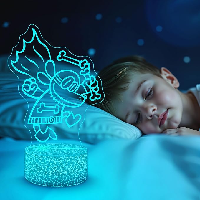 Officially Licensed Dog Man Night Light - The Bark Knight LED Glow Light with Removable 7 Colors Base, Kids Bedroom Decor Bedside Lamp, Night Light for Kids, Christmas Birthday Gifts for Boys & Girls