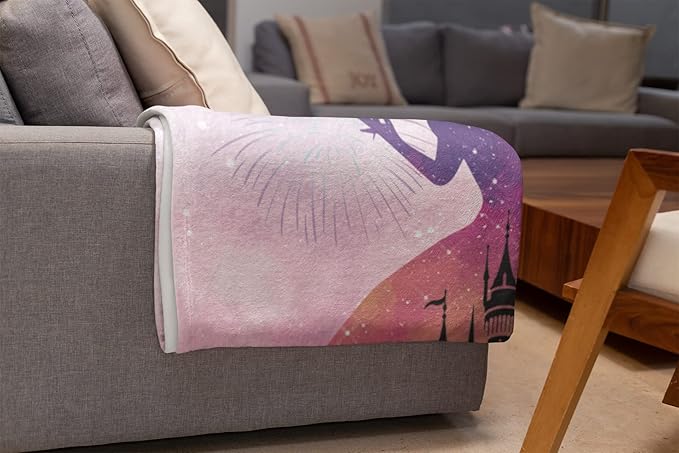 Personalized Princess Blanket for Girls - Ships Next Day, USA Made, Warm, Cozy, Soft Throw for Travel - Pink Room Decor - Plush Fleece or Sherpa Blanket with Custom Name (Fleece - 30x40)