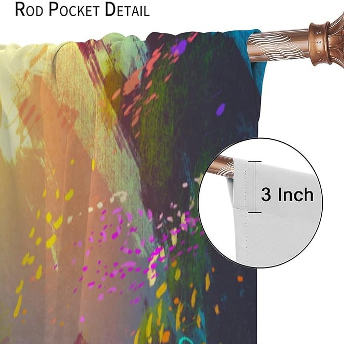 Ocean Blackout Curtain, Untouched Wild Underwater Aquatic World Corals Exotic Fishes Seascape Curtain for Living Room Cafe Set 2 Panels,52x84 Inches, Style-2