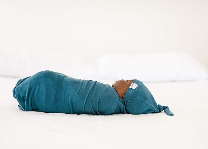 Copper Pearl Baby Swaddle Blanket - Premium Knit Baby Blanket, Large Soft Stretchy Receiving Blankets for Baby Boy and Girl, Swaddles for Newborn, Infant, and Toddler (Steel)