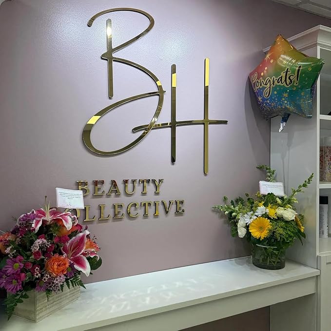 Custom Business Logo Sign, Handmade Professional 3D Laser Cut Custom Acrylic Sign Personalized for Wall, Salon Office Company Retail Studio Cafe Man Cave Bar Club Wedding Business Home