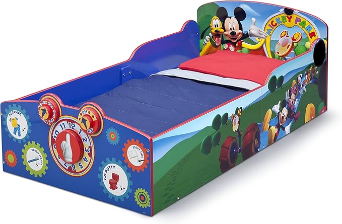 Delta Children Interactive Wood Toddler Bed, Disney Mickey Mouse