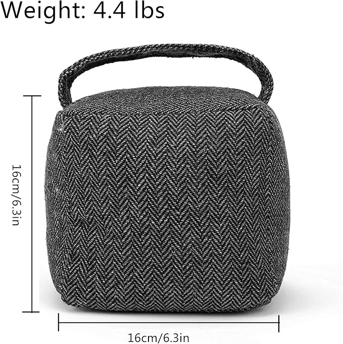 4.4 lbs Heavy-Duty Door Stopper, Decorative Door Stopper, Weighted Fabric Door Stopper for Bedroom, Living Room, Interior & Exterior Doors, Also for Door Prop for Cats Dogs