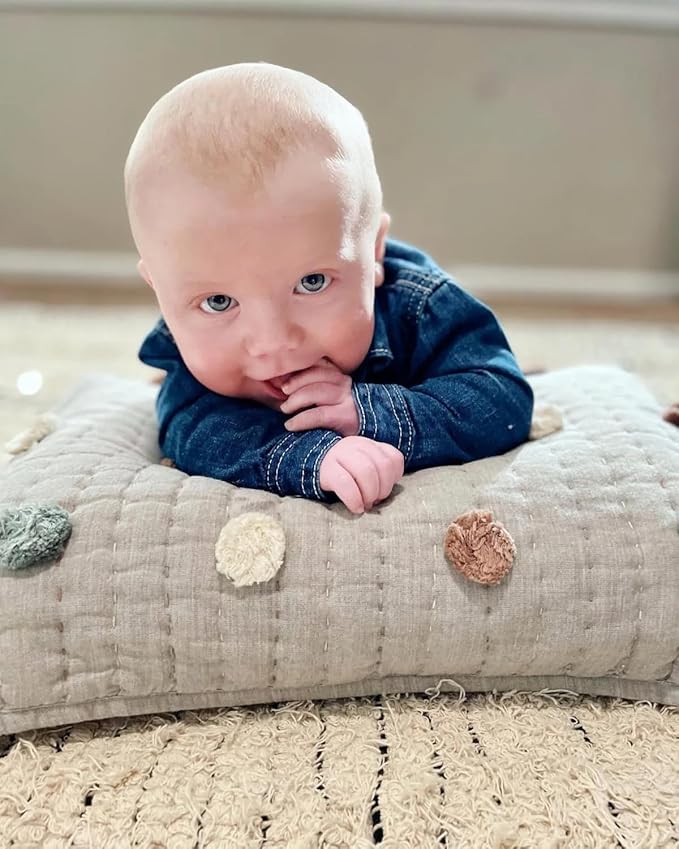 Crane Baby Decorative Quilted Pillow, Rainbow