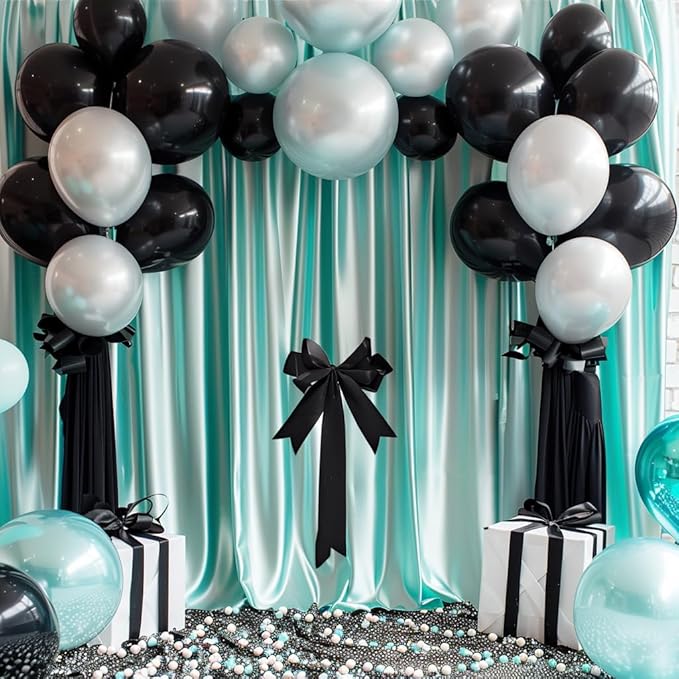 10x10ft Polyester Fabric Robin Egg Blue Photo Curtain Backdrop Robin Egg Blue Wedding Backdrop for Parties Bridal Shower Birthday Photo Photography YUNBSDJ117