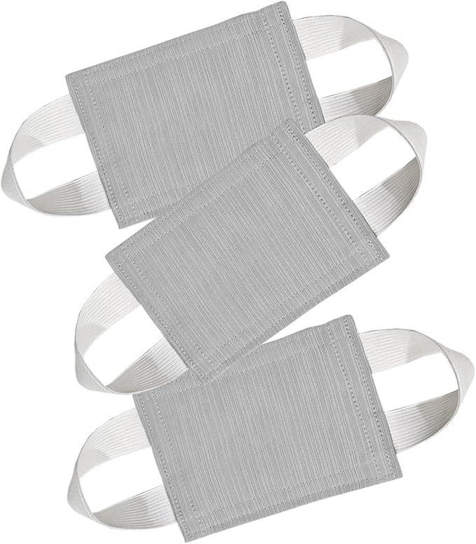 Door Silencer & Baby Door Latch Cover - Quiet Close Cushion Pads Prevent Slamming & Locking, Noise-Reducing Door Closer for Toddler Safety (3-Pack, Light Gray, 4.1x3.1in)