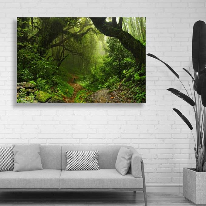 SIGNWIN-Canvas Wall Art-Sunshine in The Forest -Canvas Prints Home Artwork Decoration for Living Room,Bedroom - 32x48 inches