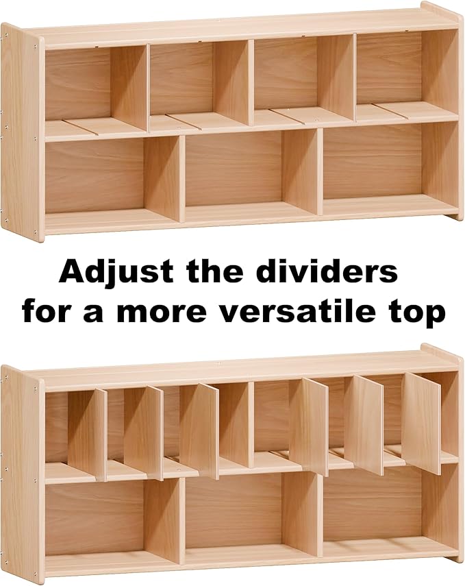Wall-Mounted Large Diaper Storage Organizer for Daycares, 11.8" D x 45" W x 21" H