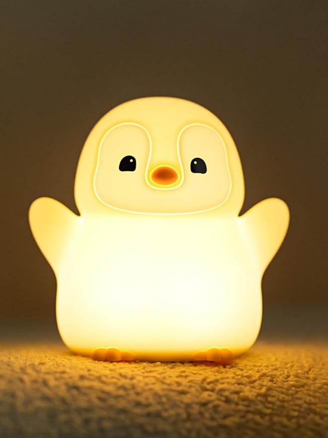 YuanDian Penguin Night Light, Cute Animal Themed Gifts for Adults and Teens. Decorate Bedrooms with Silicone Penguin Toy Nightlights, Christmas Birthday Gift for All