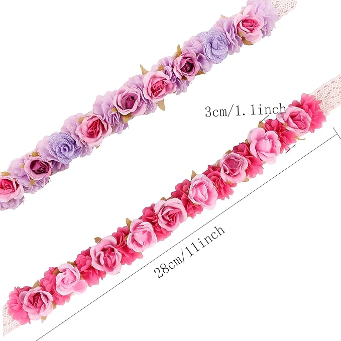 New Model Children Girl Lace Headbands Lace Flower Hairbands 2pcs Hair Accessories Gift for Children (lace-8)