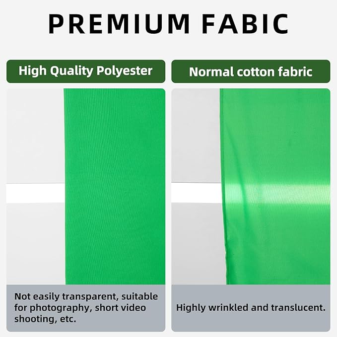 Green Screen Backdrop,5x10FT Green Photo Backdrop for Photography Chromakey Virtual GreenScreen Background Curtain for Streaming Gaming Studio Photoshoot Christmas Party Video Recording