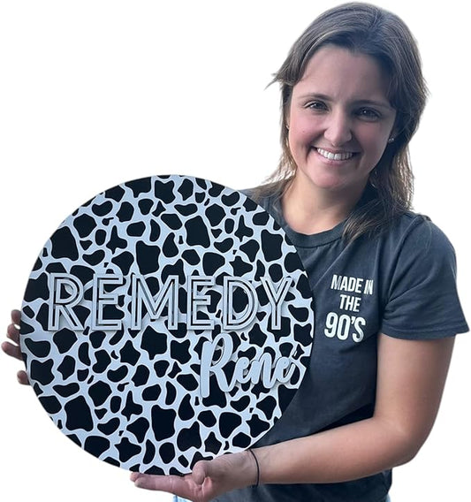 Custom Nursery Name Sign, cow theme nursery sign, girls nursery wall decor(Cow)