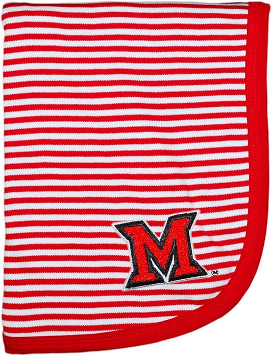 Creative Knitwear Miami Redhawk Striped Baby and Toddler Blanket