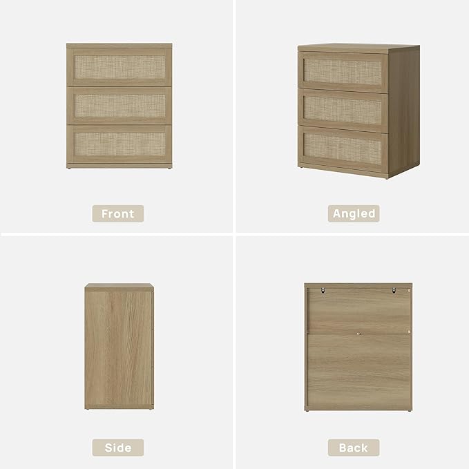 SICOTAS Dresser for Bedroom - 9 Drawer Dresser for Nursery 75" Wide Rattan Dressers & Chests of Drawers Boho Drawers for Bedroom Living Room Clothes Long Closet Storage for Closet Hallway Entryway