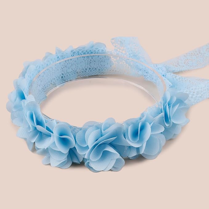 New Model Children Girl Lace Headbands Lace Flower Hairbands 2pcs Hair Accessories Gift for Children (lace-11)