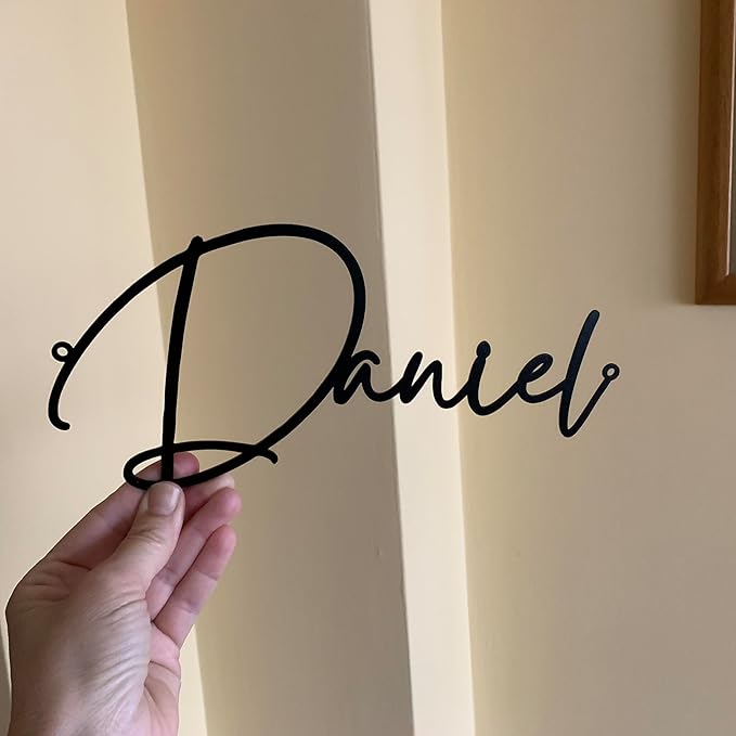 Handmade Custom Metal Script Name Sign | Personalized Nursery or Wedding Gift