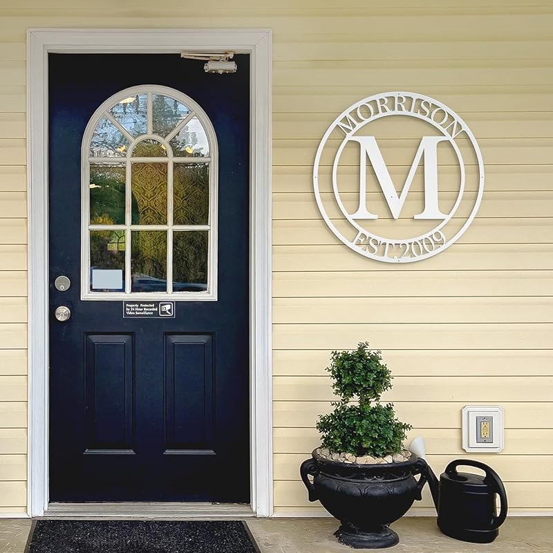 Custom Metal Signs Metal Name Sign Metal Wall Art Split Letter Monogram Wall Decor Metal Wall Art Last Name Sign Family Name Sign Personalized Wedding Gift Fire Pit Sign Outdoor Decor Cabin Sign