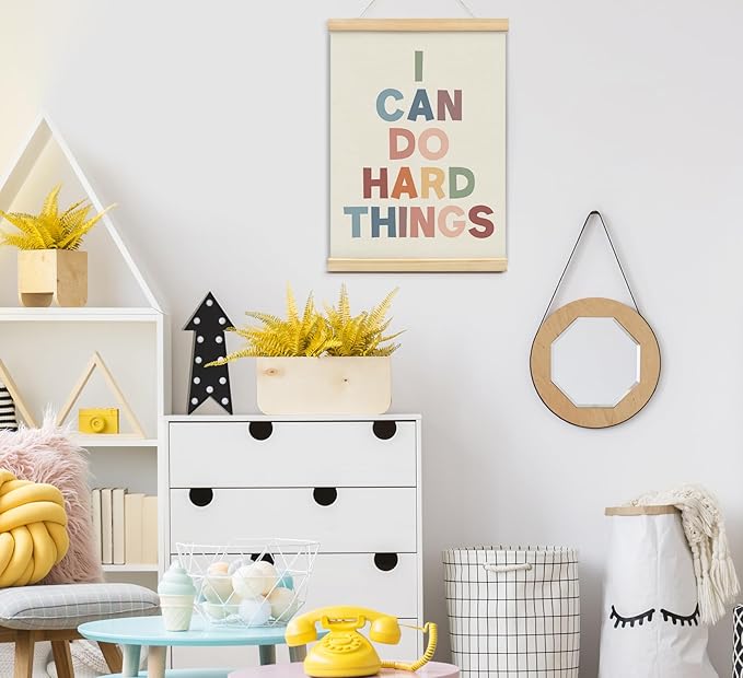 foedor Positive Affirmations Wall Decor Set of 2, Nursery Toddler Calming Corner Classroom Reading Corner Kids room Playroom Wall Decor, 12x16 Inch