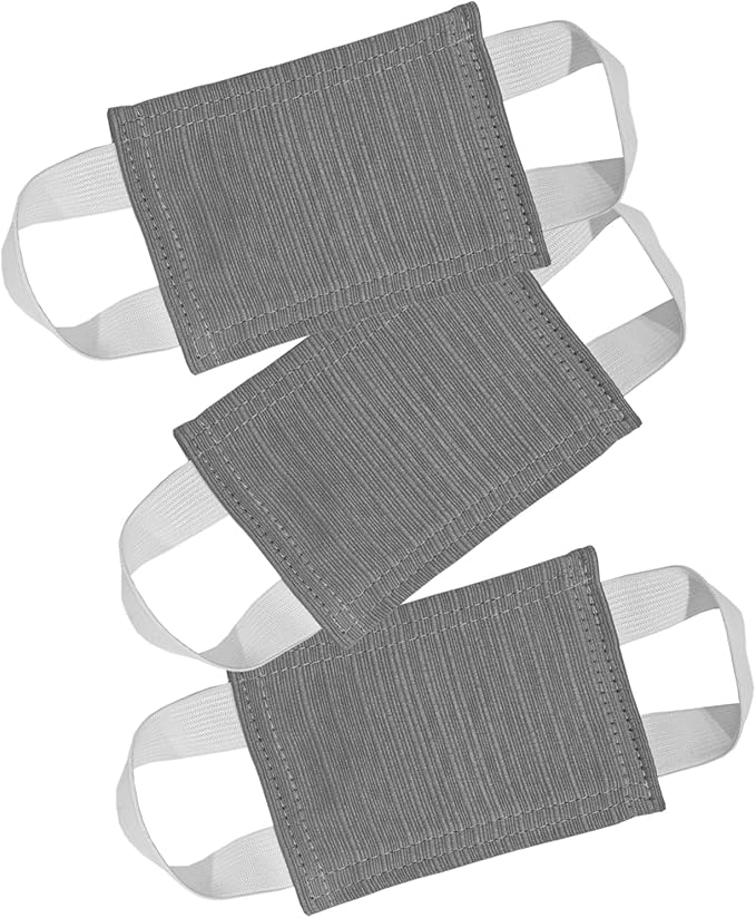 Door Silencer, Quiet Door Closer Cushion, Padded Door Latch Cover for Baby, Nursery, Light Sleepers Noise Reduced Prevent from Locking for Toddler Safety - 4.1 * 3.1 inch, Medium Gray, Pack-3