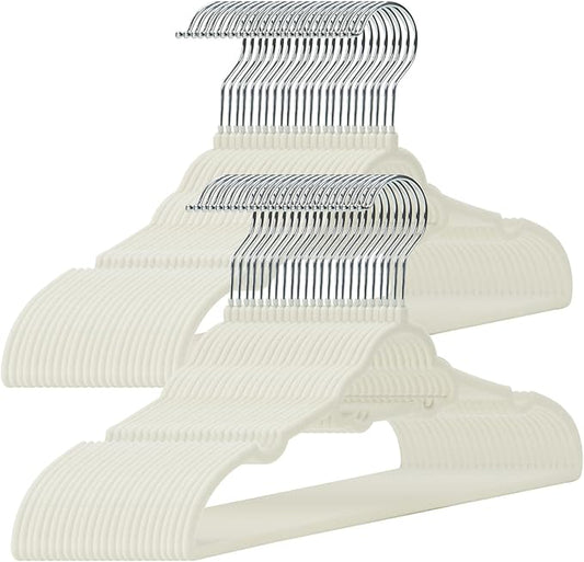 GoodtoU Kids Velvet Hangers, 50 Pack Baby Hangers for Closet Toddler Hanger Infant Clothes for Organization & Children's Storage (12.6 x 8.26 inch, Car)