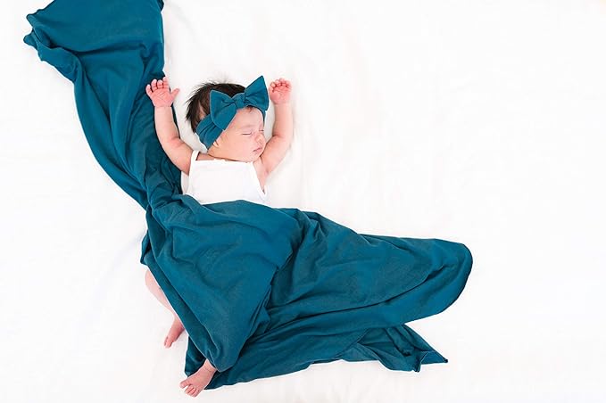 Copper Pearl Baby Swaddle Blanket - Premium Knit Baby Blanket, Large Soft Stretchy Receiving Blankets for Baby Boy and Girl, Swaddles for Newborn, Infant, and Toddler (Steel)