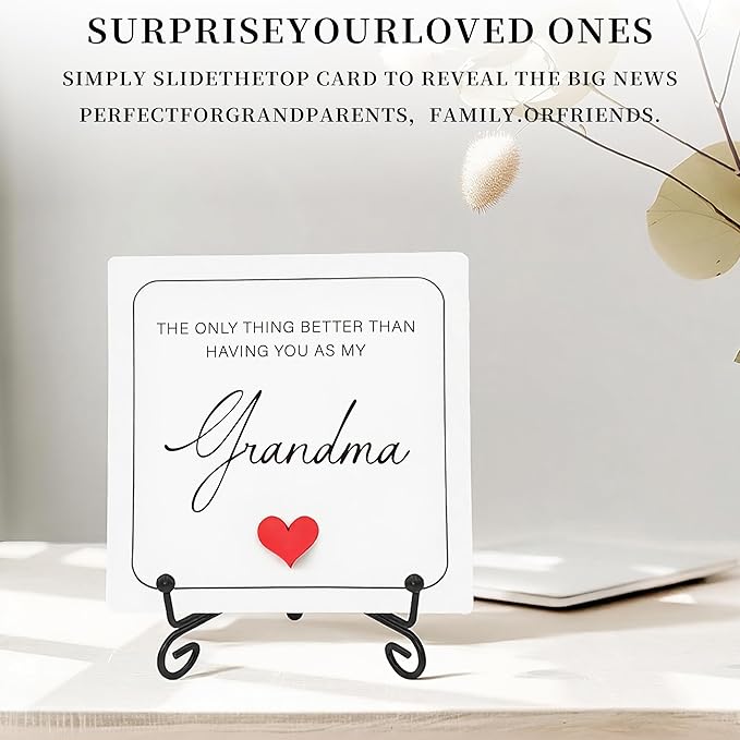 Pregnancy Announcement for Grandma, Ultrasound Picture Frame Surprise Box, The Only Thing Better Than Having You As My Grandma, Baby Coming Soon Pregnancy Announcement Gifts
