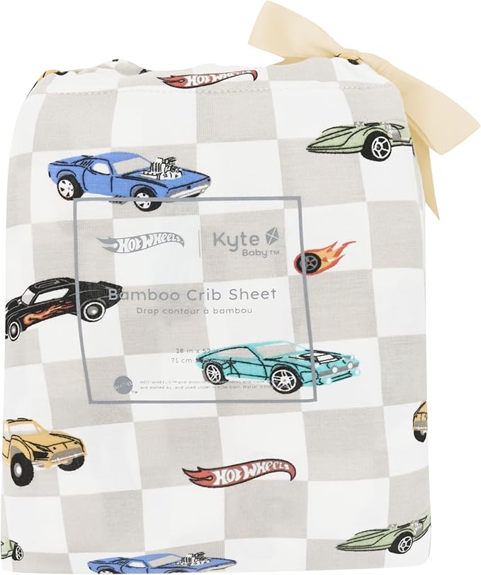 Kyte Baby Soft Crib Sheet - Standard Fitted Crib Sheet Made with Rayon from Bamboo, Ultra-Gentle and Breathable (Fast and Fierce)
