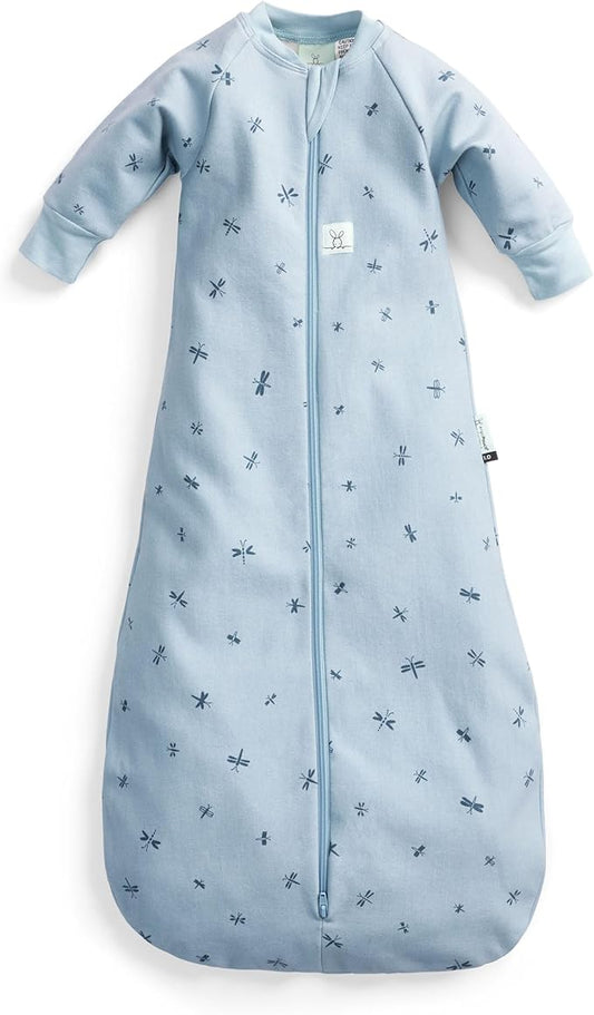 ergoPouch Jersey Sleeping Bag 3.5 TOG – Arms-Out Baby Sleep Sack, Ideal Transition from Swaddling, Slim Fit Keeps Baby Secure & Comfortable, Soft Breathable Fabric (8-24 Months, Dragonflies)