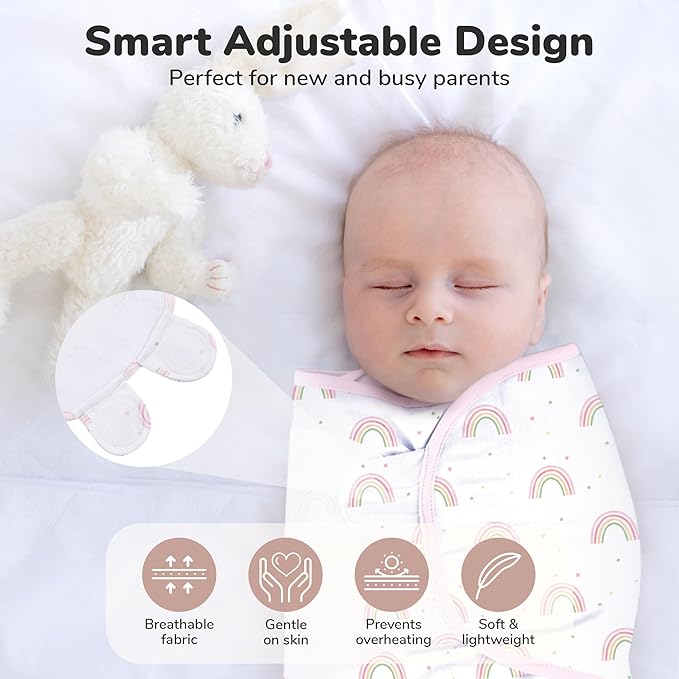 Mama Cheetah Baby Swaddle Sack, Organic Swaddling Blanket, Newborn Swaddle Sleep Sacks, Adjustable Infant Swaddle Wrap, Easy Swaddles for Boy Girl 0-3 Month