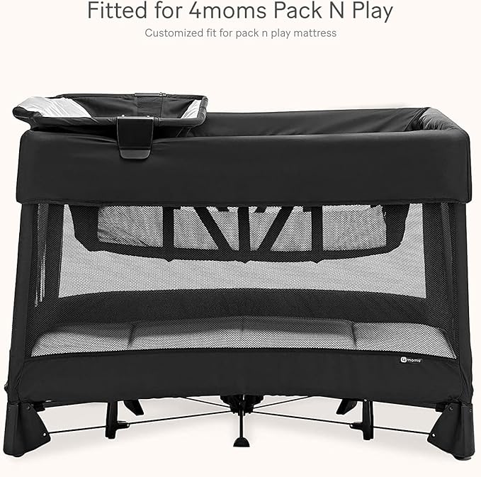 lulumoon Pack and Play Sheets Muslin: Cotton Fitted Sheets for 4moms Pack N Play - Soft Playard Sheets for Boys and Girls 2Pack