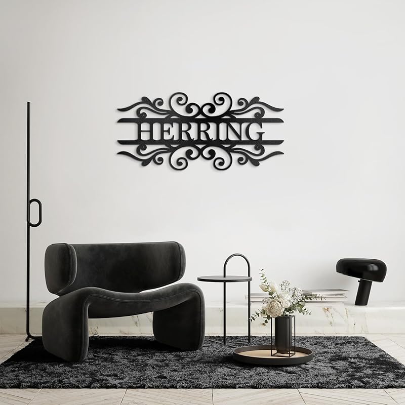 Custom Metal Signs Metal Name Sign Metal Wall Art Split Letter Monogram Wall Decor Metal Wall Art Last Name Sign Family Name Sign Personalized Wedding Gift Fire Pit Sign Outdoor Decor Cabin Sign