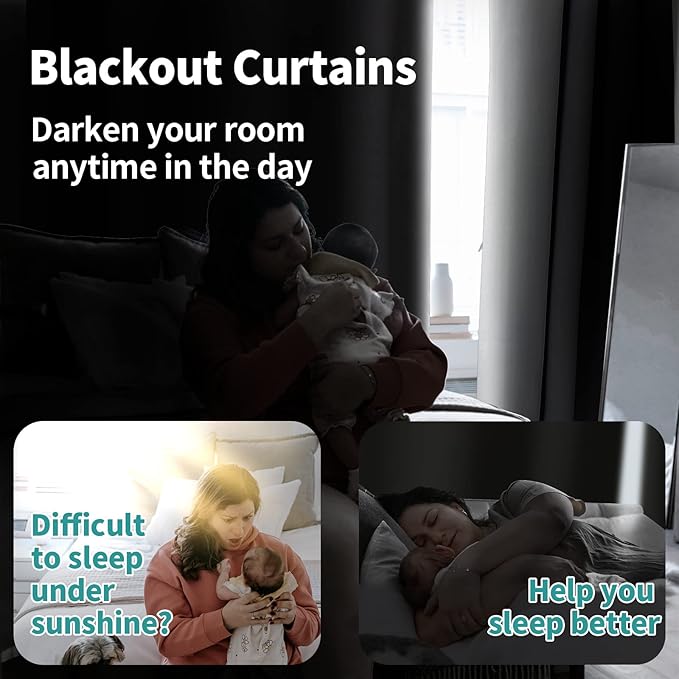 BGment White Blackout Curtains for Bedroom 84 Inch Long, Extra Wide Thermal Insulated Full Light Blocking Room Darkening Soundproof Privacy Grommet Window Curtains, 2 Panels, Each Panel 60 Inch Wide