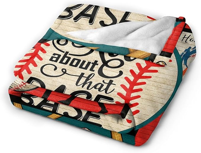 Baseball Fleece Throw Blanket Fuzzy Plush Super Soft Cozy Warm Blanket Baseball Sports Stuff Bedding Blankets Gifts for Boys Girls Kids Adult Men Women 60"X80"