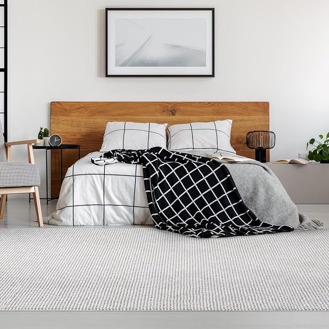 LUXE WEAVERS Solid Machine Woven Stone 6x9 Area Rug, Indoor Stain-Resistant Carpet