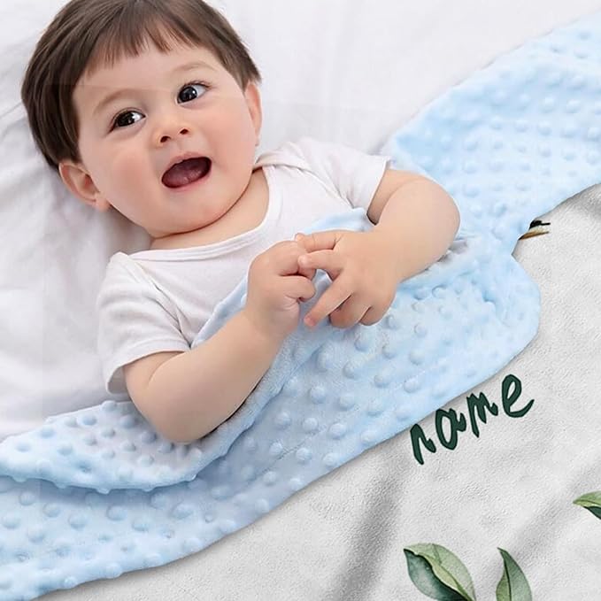Personalized Baby Blanket with Name – Mallard Pattern Soft Receiving Blanket for Newborn Boys Girls, Custom, Hunting Theme Nursery Decor for Toddlers