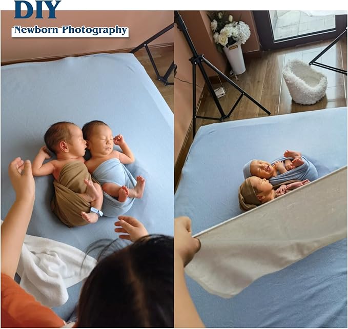 Newborn Photography Props Swaddle Newborn Wraps for Baby Boys Girls Infant Baby Photo Props Shoot Stretch Blanket