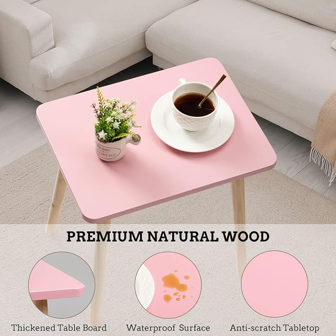FORAOFUR Side Table, Small End Table Accent Table Living Room Bedroom Balcony Office, Modern Side Table Bedside Table Home Decor, Easy Assembly