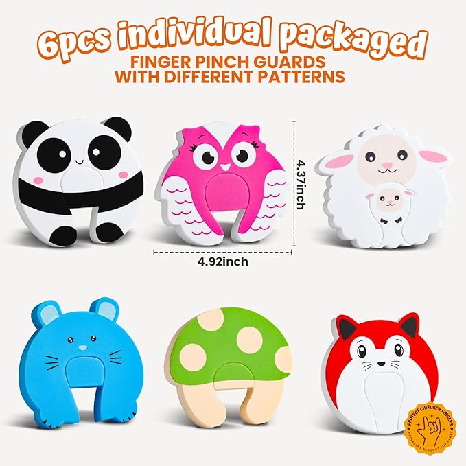 HNYYZL Enlarged Door Stopper,6Pcs Finger Pinch Guard,Door Slam Stopper,Door Holder to Keep Door Open