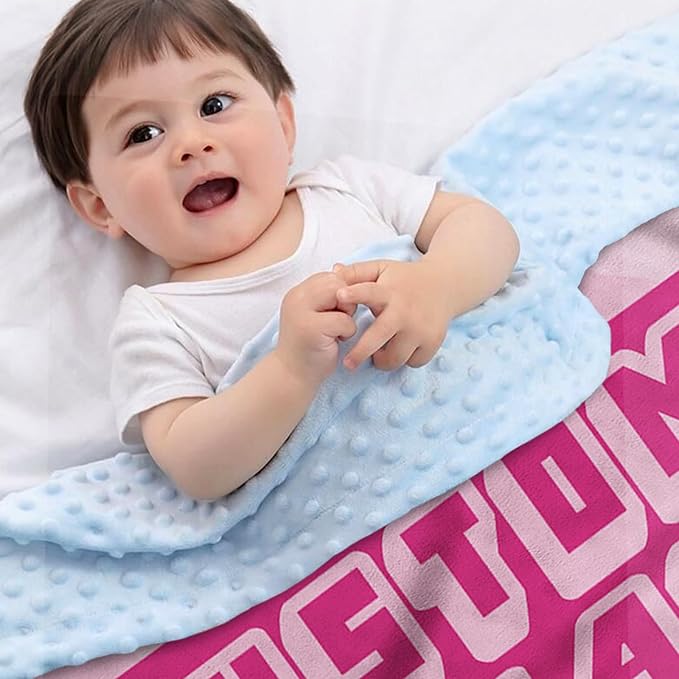 Personalized Baby Blanket with Name – Woodland Duck Theme Pink Soft Receiving Blanket for Newborn Girls, Custom, Cozy Nursery Decor for Toddlers